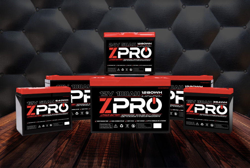 ZPRO lithium batteries grouped