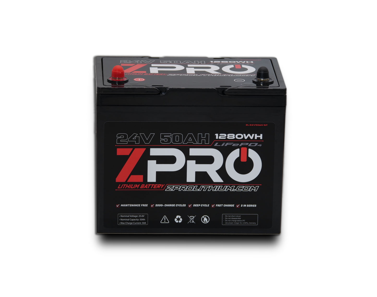 ZPRO 24V50AH LITHIUM BATTERY