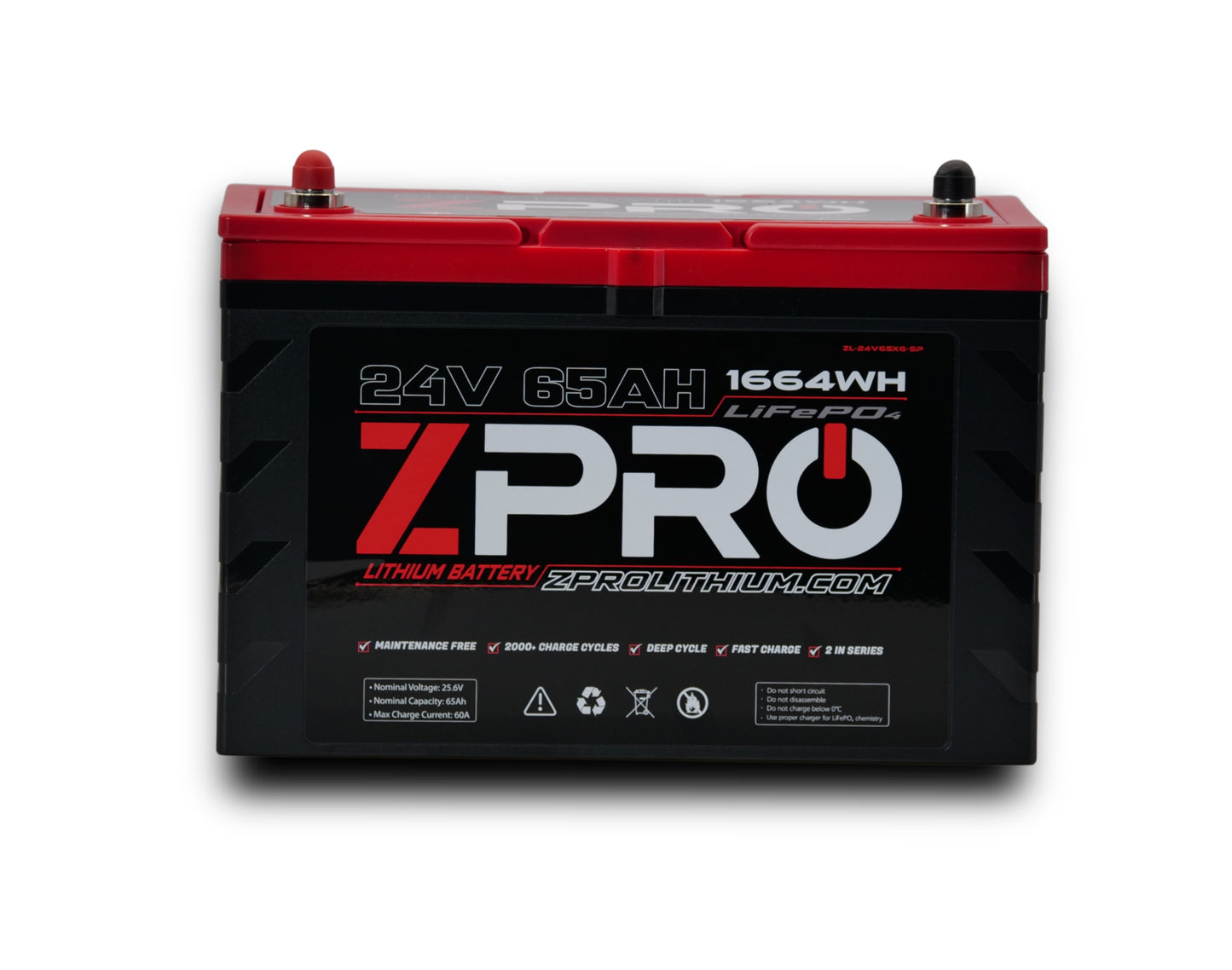 ZPRO 24V65AH LITHIUM BATTERY