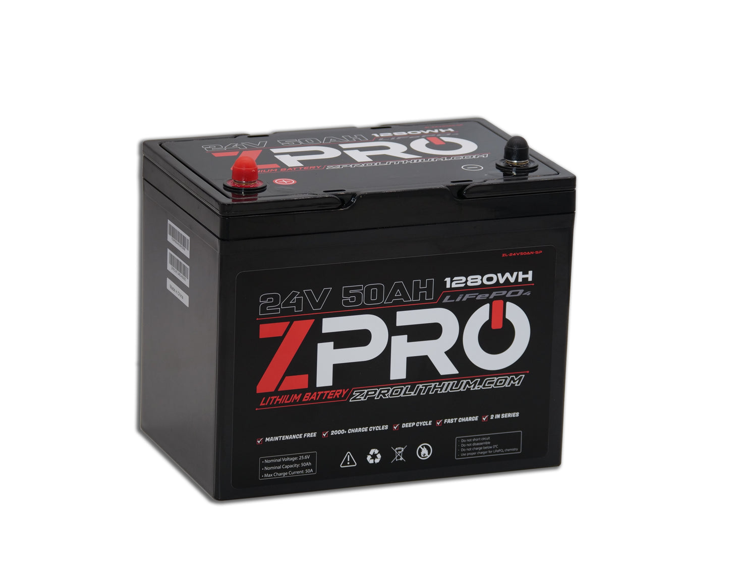 ZPRO Lithium 24V 50Ah Battery