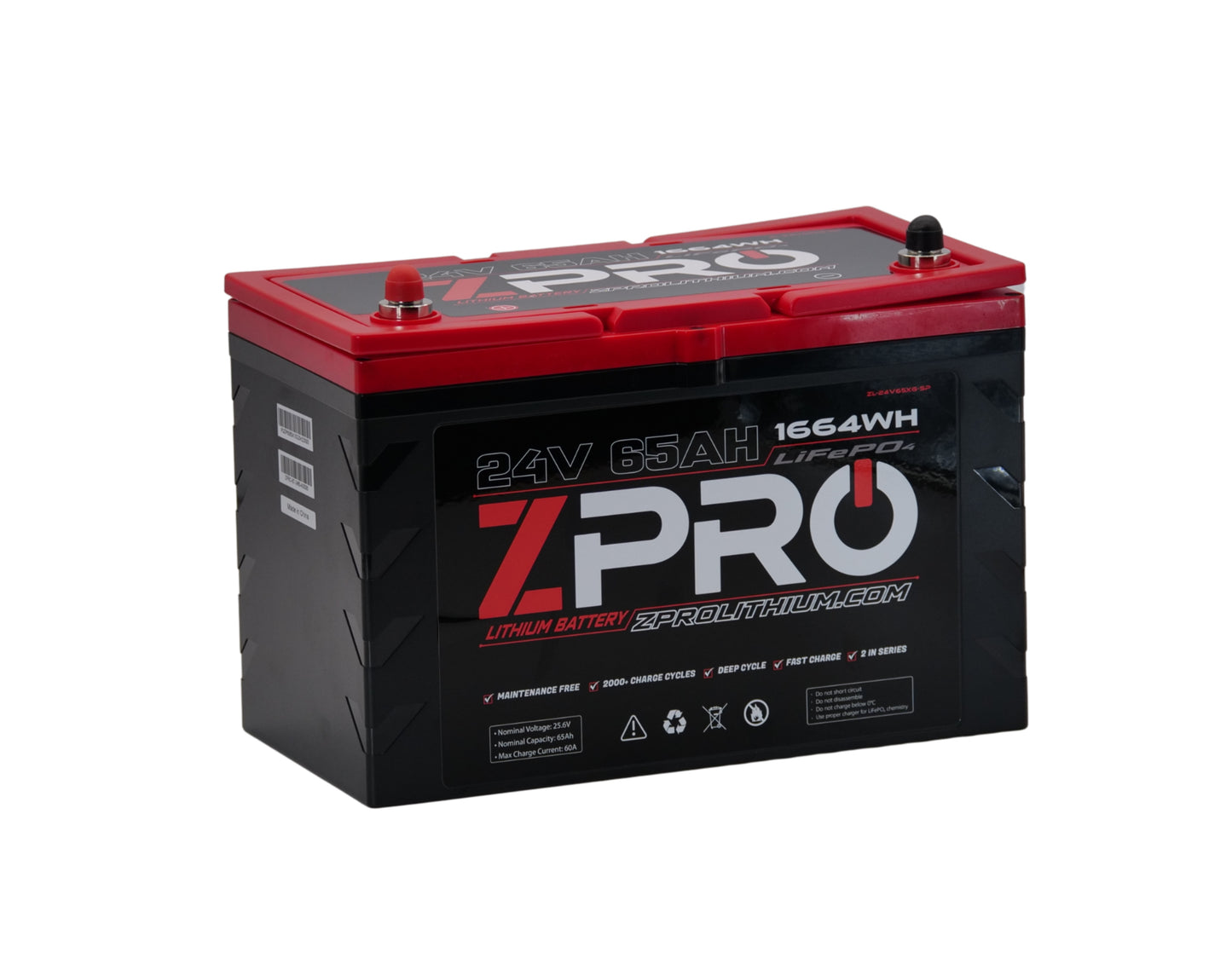 ZPRO Lithium 24V 65Ah Battery