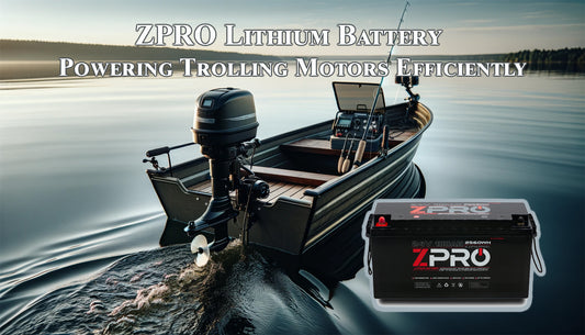 ZPRO 24V100AH Lithium Battery Powering Trolling Motors Efficiently