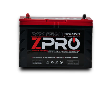 ZPRO 24V65AH LITHIUM BATTERY