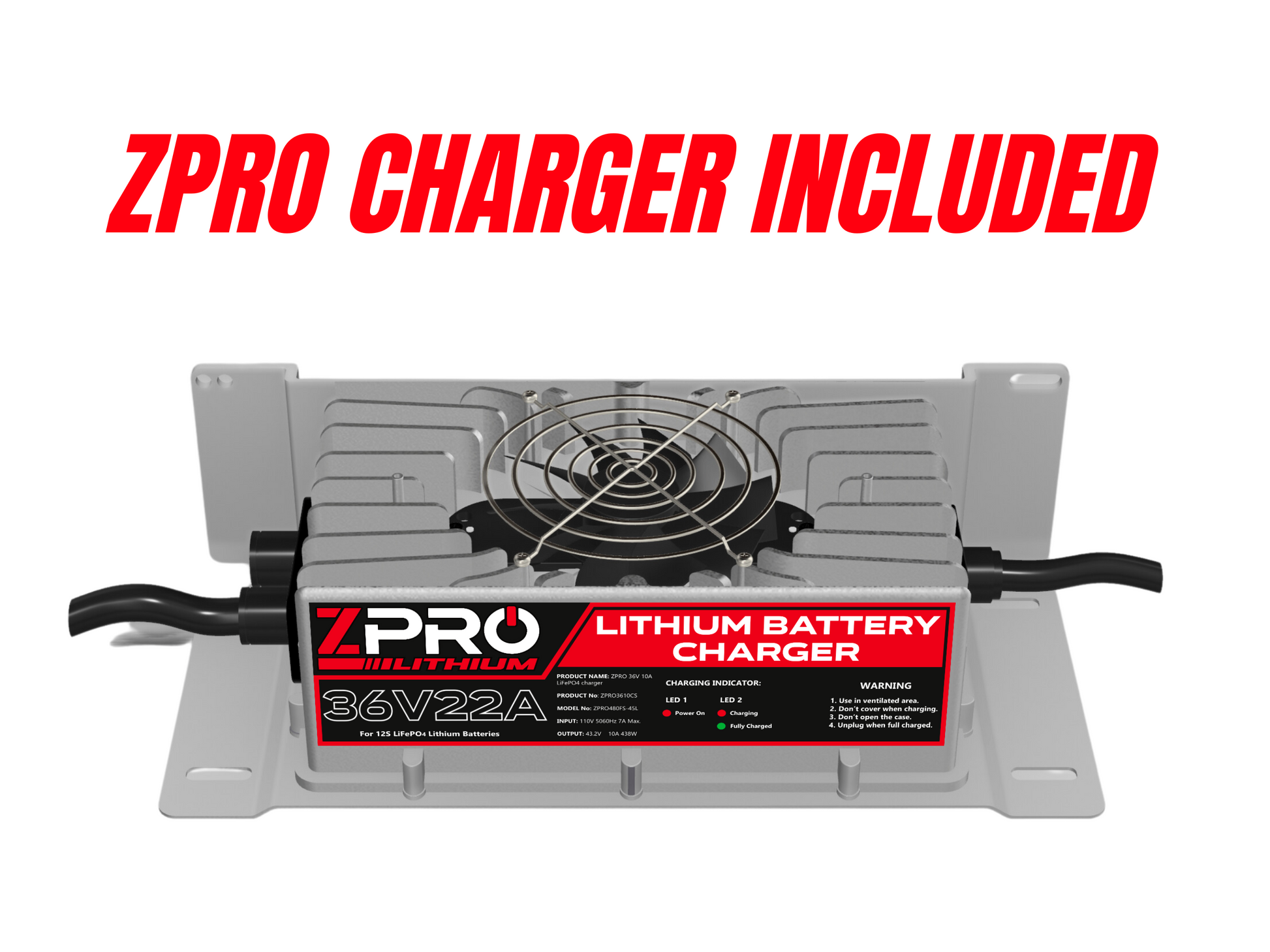 ZPRO Lithium Charger 36V 22A