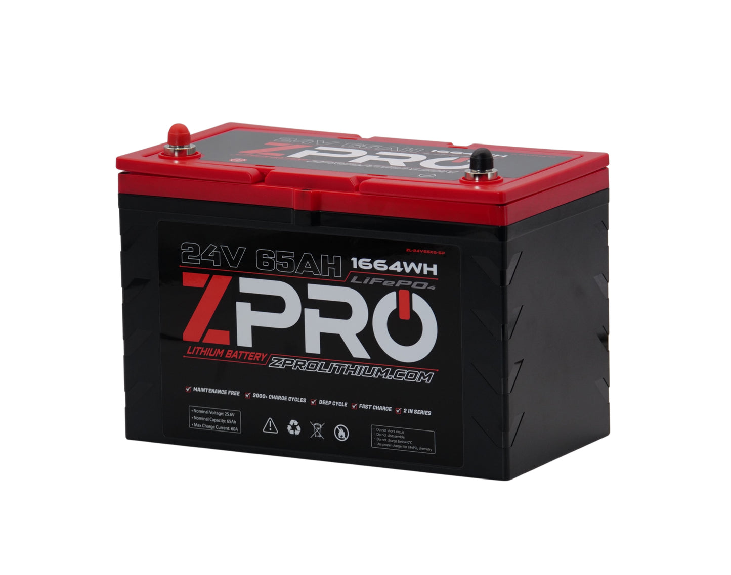 ZPRO Lithium 24V 65Ah Battery